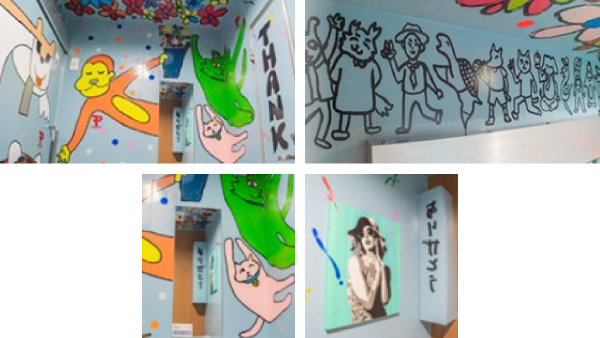 Real art toilets (Lawson Kiyama Station)